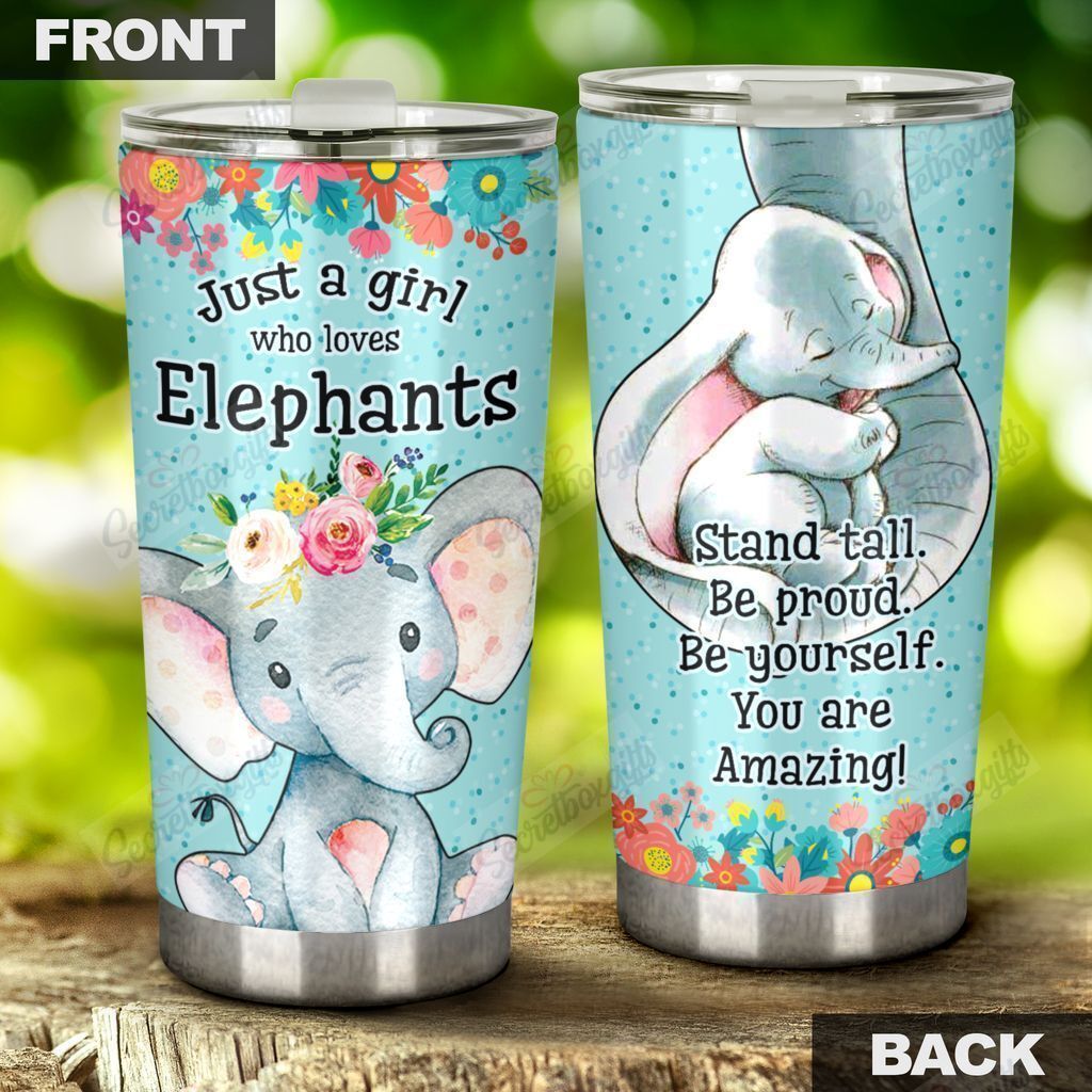 Personalized Elephant Stand Tall Be Proud Be Yourself Yq1902179Cl Stainless Steel Tumbler Customize Name, Text, Number