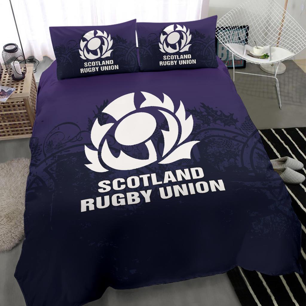 Scotland Rugby Union St Patrick's Day Comforter Duvet Cover Bedding Sets | 100% Polyester | 3 Piece | King Queen Size | BS1351