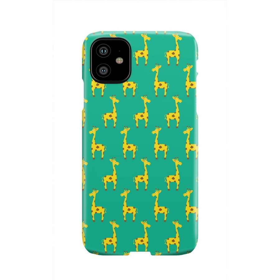 Cute Cartoon Giraffe Pattern Print Phone Case