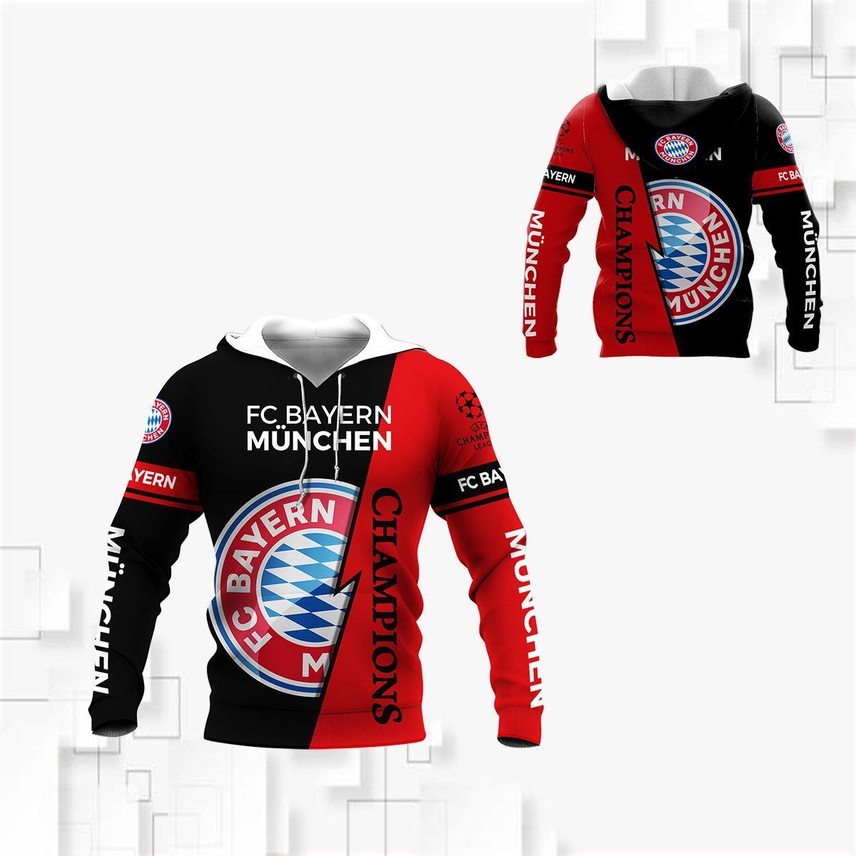 3D All Over Printed Bayern Munchen  Shirts Ver 1 (Red) Unisex Style Fusionteehub