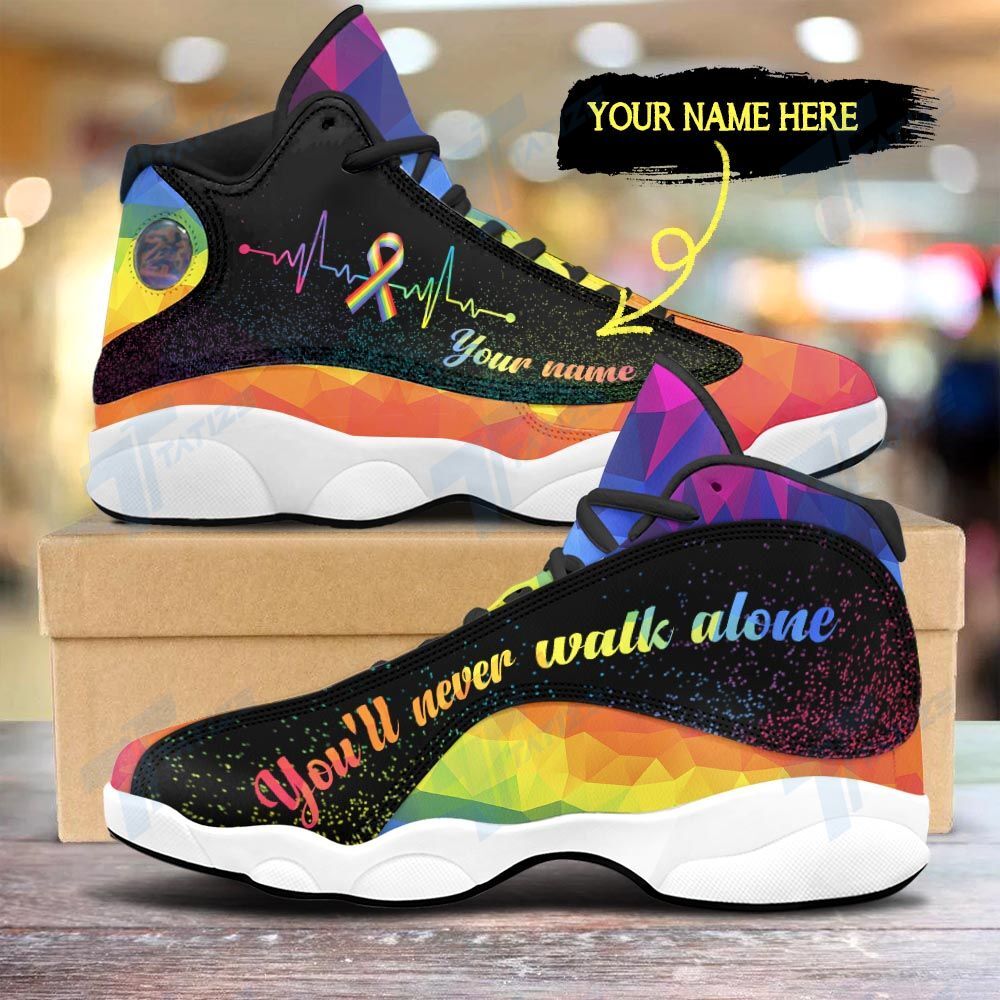 LGBT you’ll never walk alone custom name 13 Sneakers XIII Shoes