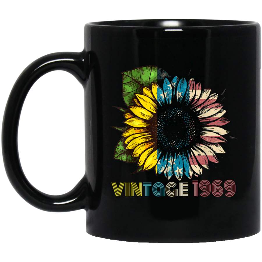 50th Birthday Gift Vintage 1969 Classic Black Mug