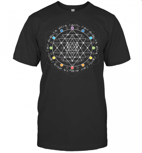 Sacred Geometry Gold Flower Of Life Sri Yantra Chakra Yoga T Shirt