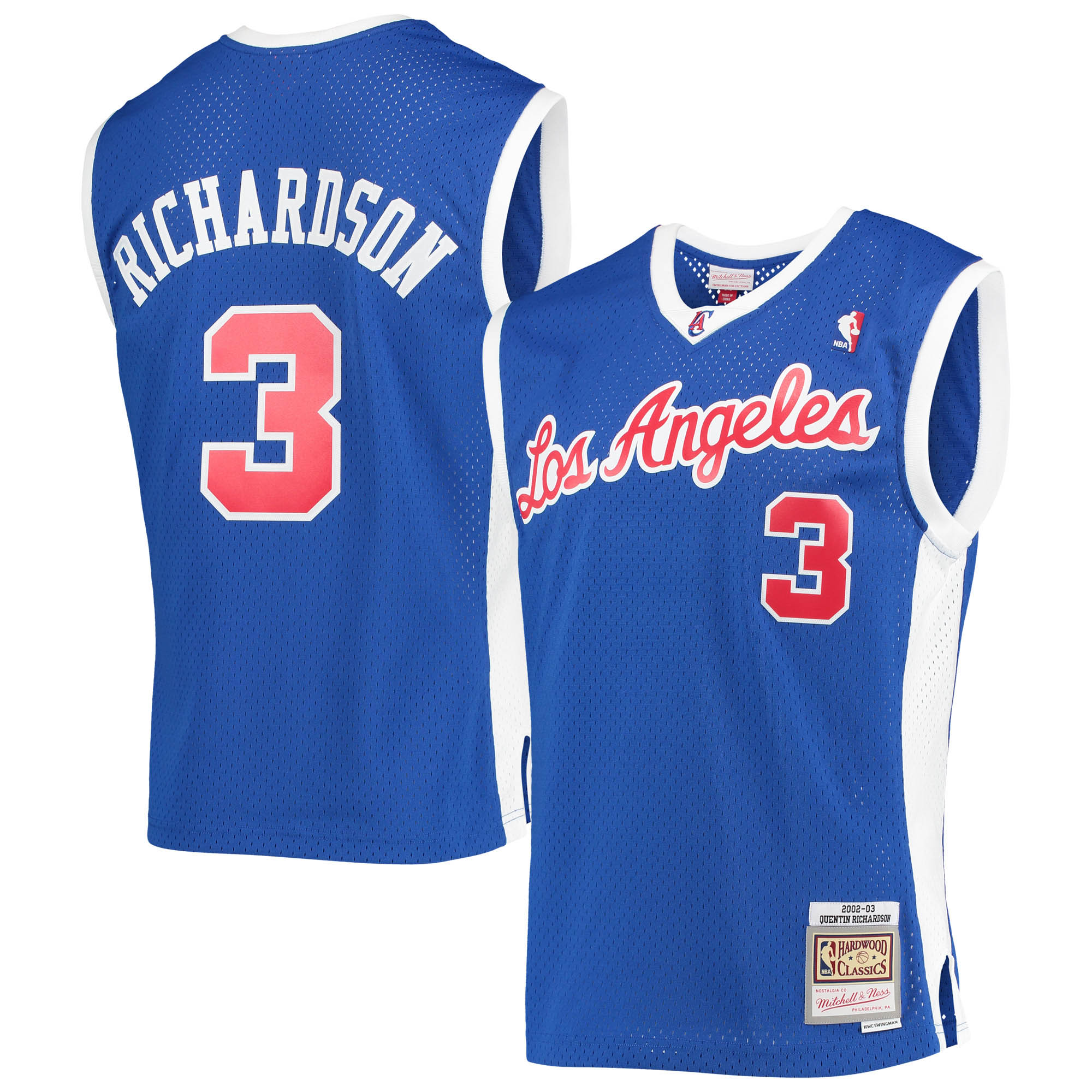 Quentin Richardson LA Clippers Mitchell & Ness 2001/02 Hardwood Classics Swingman Jersey – Royal