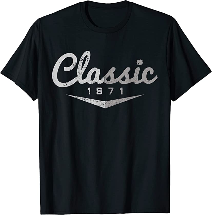 50th Birthday Gift 50 Years Old Retro Vintage Classic 1971 T-Shirt