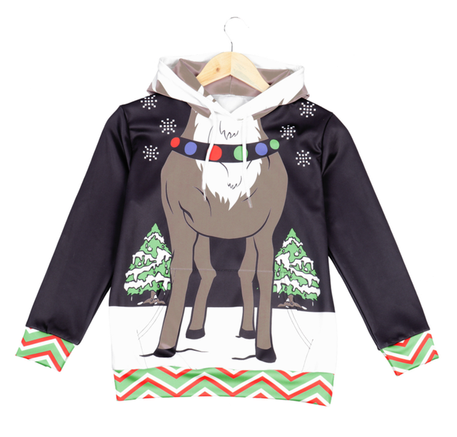 Ugly Christmas Sweater 3D Print Holiday Children’s Wear Christmas Costume Alpaca Print Long Sleeve Autumn Winter blouses alx