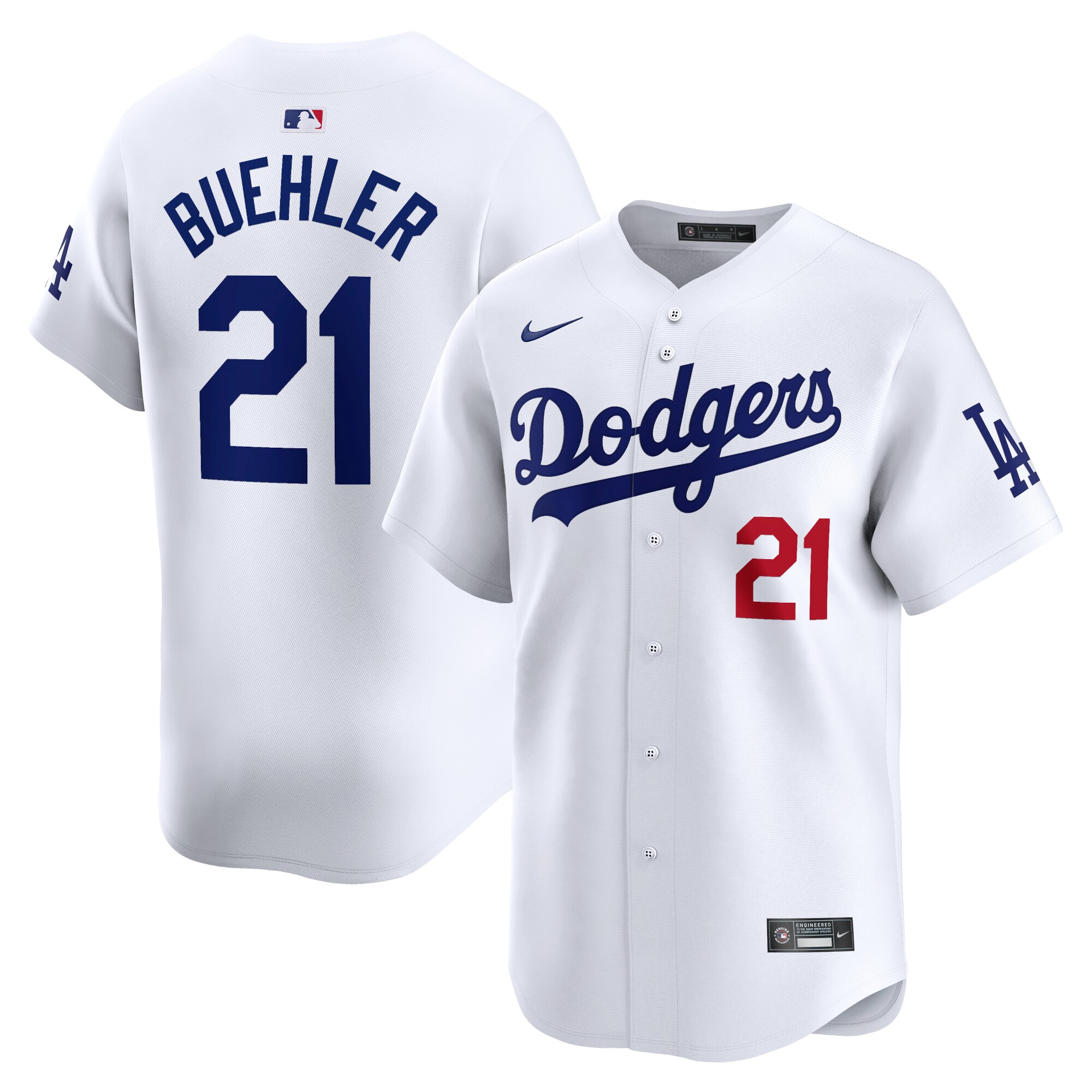 Walker Buehler Los Angeles Dodgers Home Limited Player Jersey – White