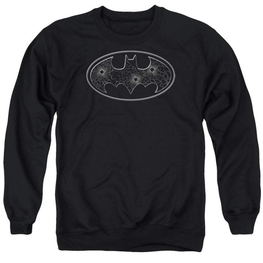 Batman – Glass Hole Logo Adult Crewneck Sweatshirt