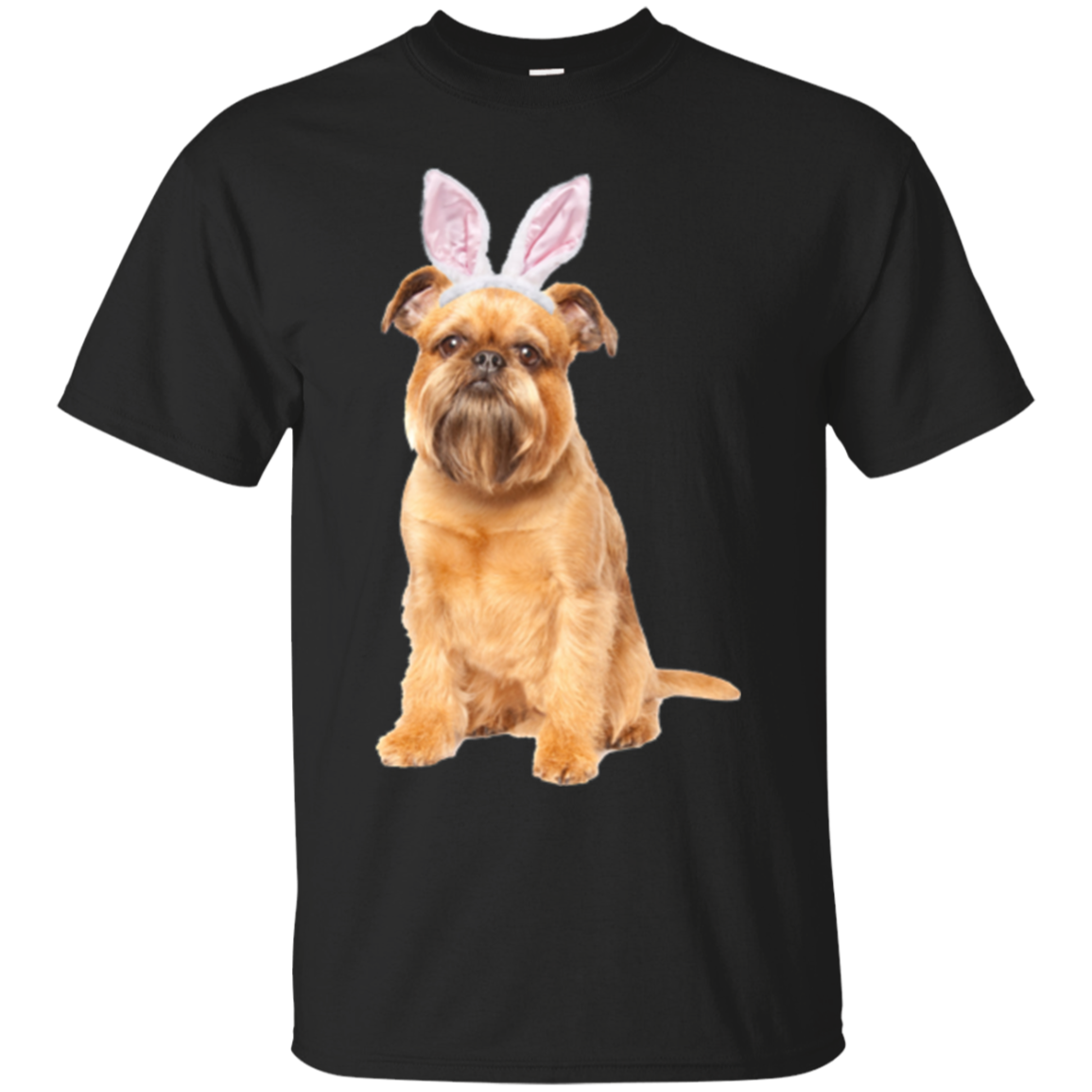 Brussels Griffon Wearing Easter Bunny Ears Dog T-Shirt