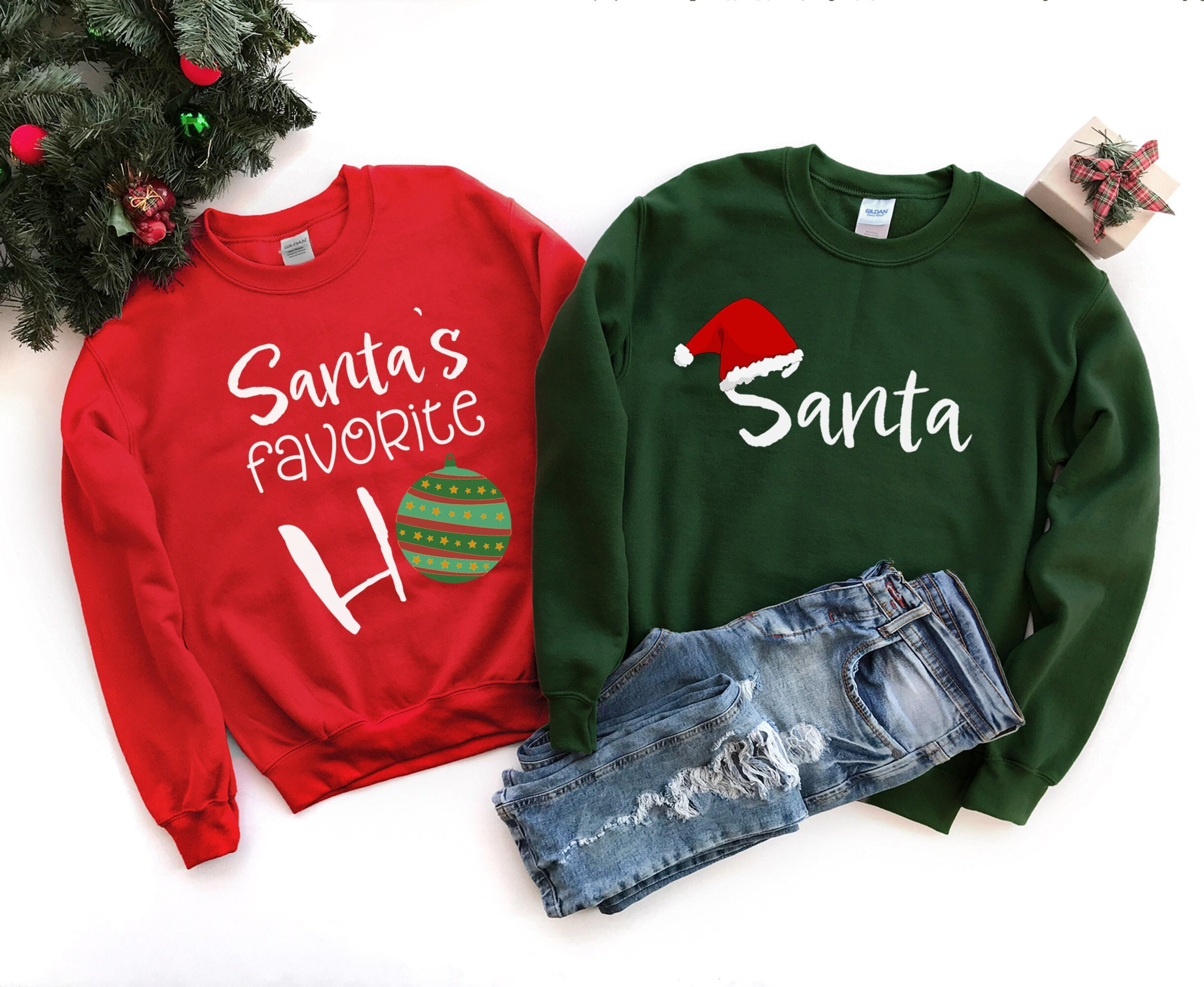 Couple Shirts Santa’S Favorite Ho Santa Matching Couple, Valentine Gifts, Christmas Gift Graphic Unisex T Shirt, Sweatshirt, Hoodie Size S – 5Xl