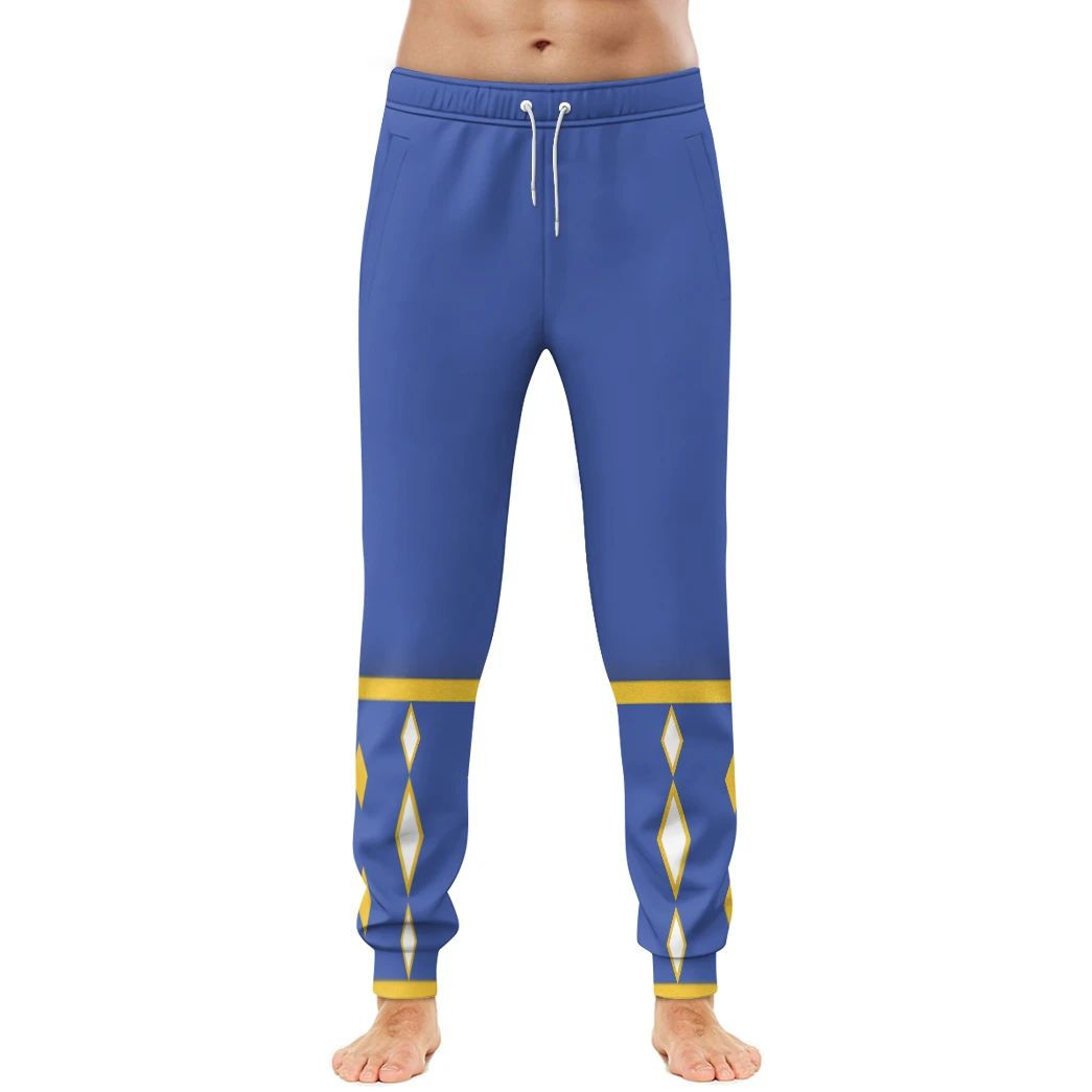 3D Mighty Morphin Power Ranger Ninja Rangers Yellow Bear Custom Sweatpants