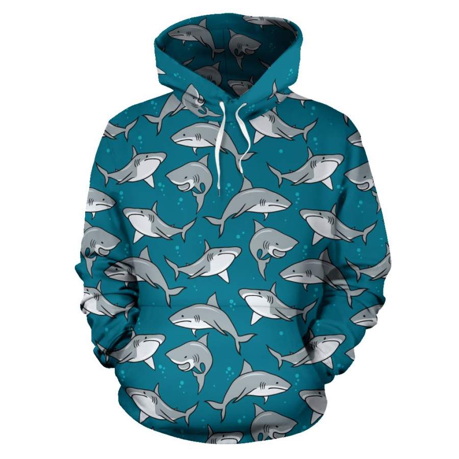 Circling Sharks Pullover Hoodie