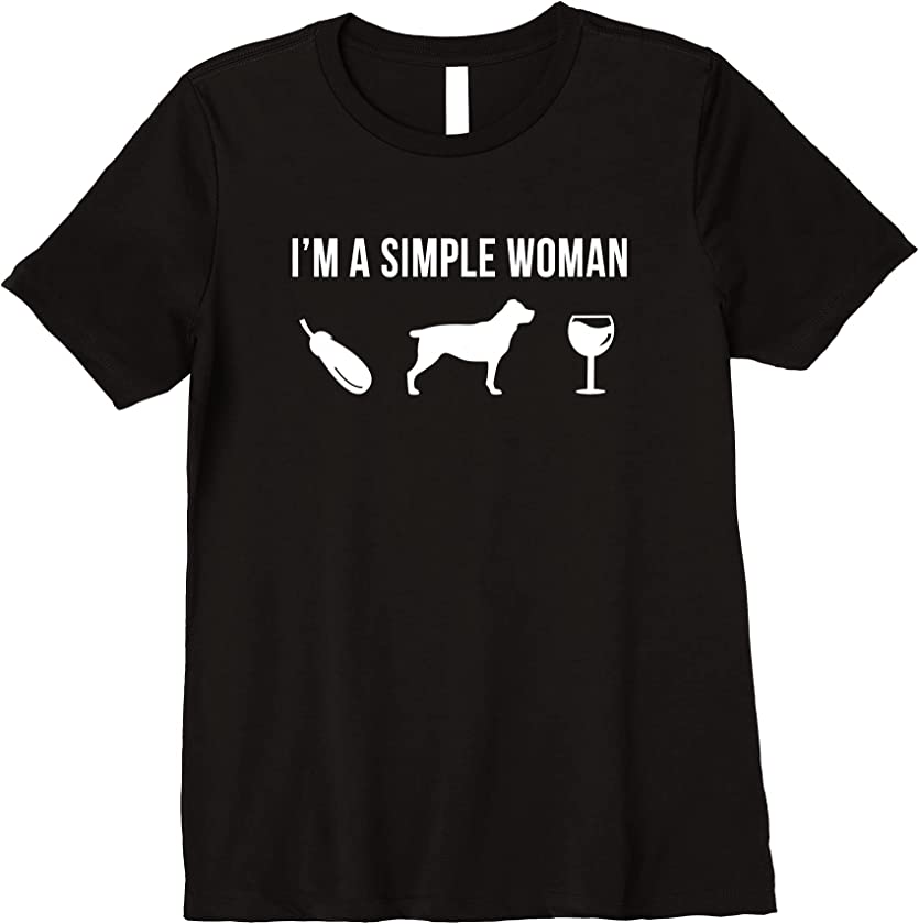 Womens Pet Rottweiler Dog Puppy Simple Woman Premium T-Shirt