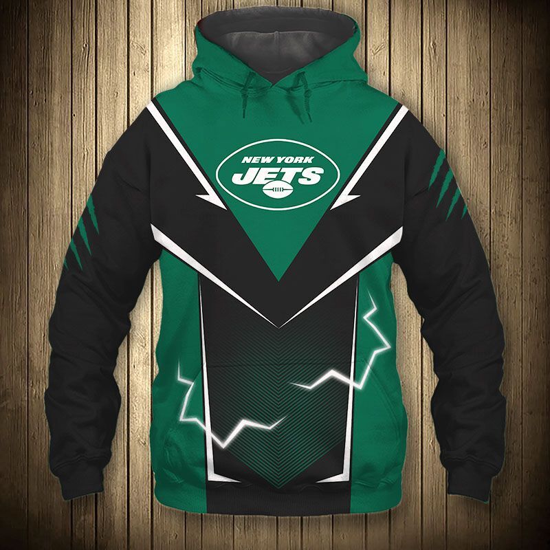 New York Jets Hoodie Lightning Graphic Gift For Men