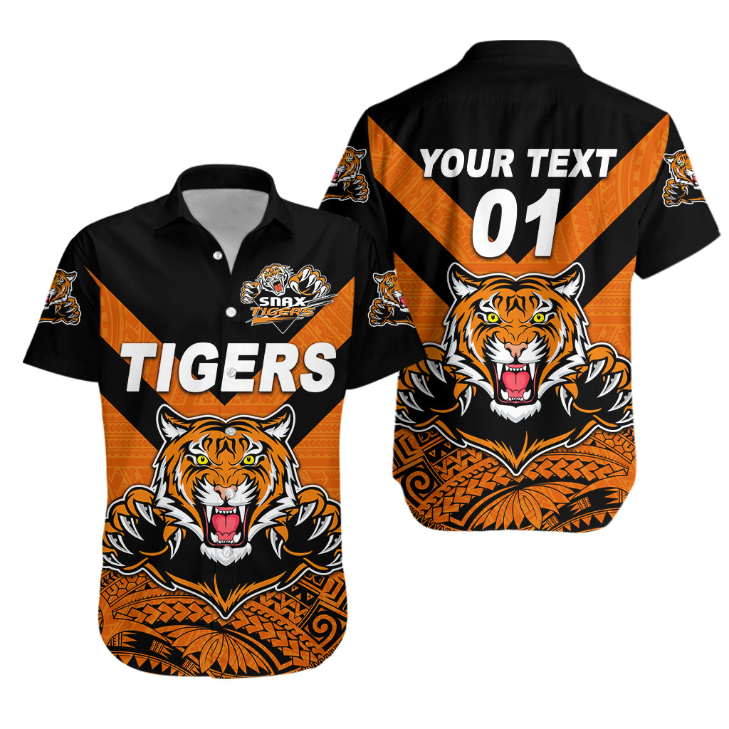 (Custom Personalised) Papua New Guinea Lae Snax Tigers Hawaiian Shirt Rugby Original Style – Orange, Custom Text And Number Lt8