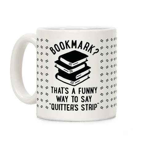 Bookmark Quitter S Strip Black Coffee Mug