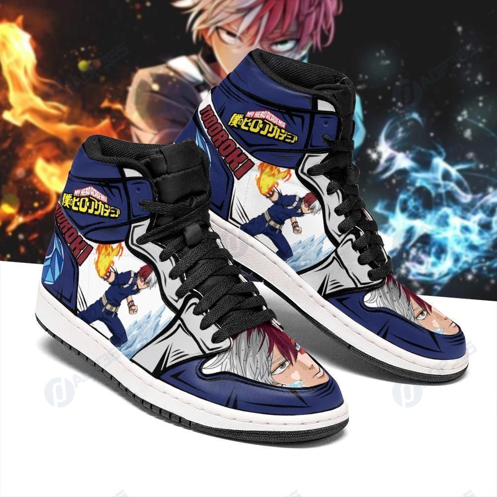 Todoroki Shoto Sneakers Custom My Hero Academia Anime Shoes Mn05 Air Jordan 13 Shoes Hajd2403164