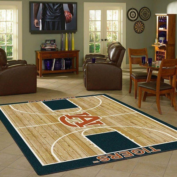 Auburn Tigers Area Rug Basketball Court OFD 19120717