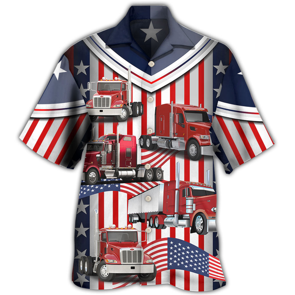 Truck Usa Flag Trucker Hawaii Shirt Ha103584