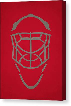 Carolina Hurricanes Goalie Mask Joe Hamilton Canvas Print