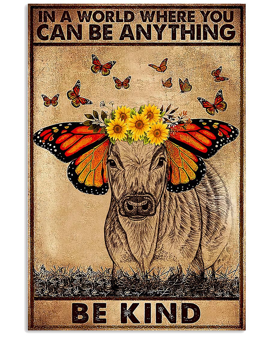 Cow Be Kind Poster And Canvas, Wall Decor, Wall Art, Canvas Instructure, Wall Art, Poster Store, Wall Decals, Canvas Wall Art