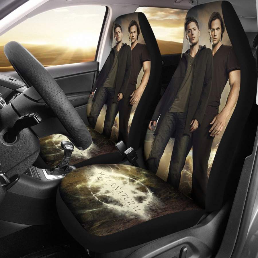 Winchester Brothers Dean & Sam Supernatural Car Seat Covers - Abarth Shirt