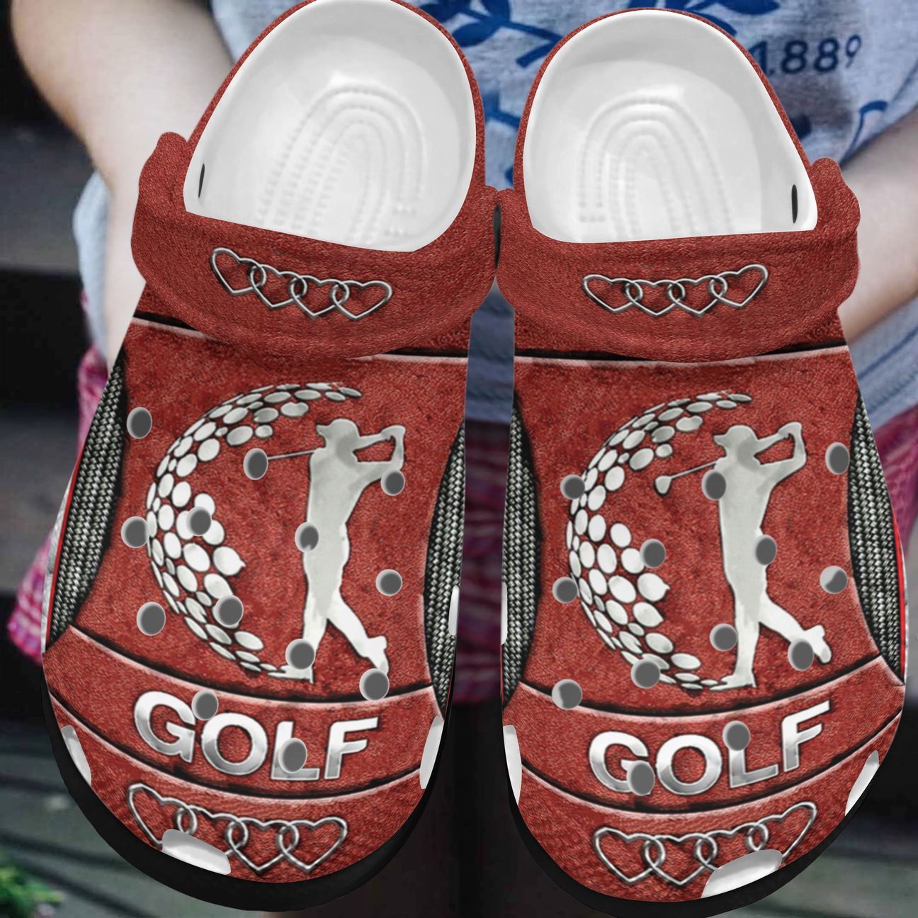 Golf Personalized Clog, Custom Name, Text, Color, Number Fashion Style For Women, Men, Kid, Print 3D I Love Golf