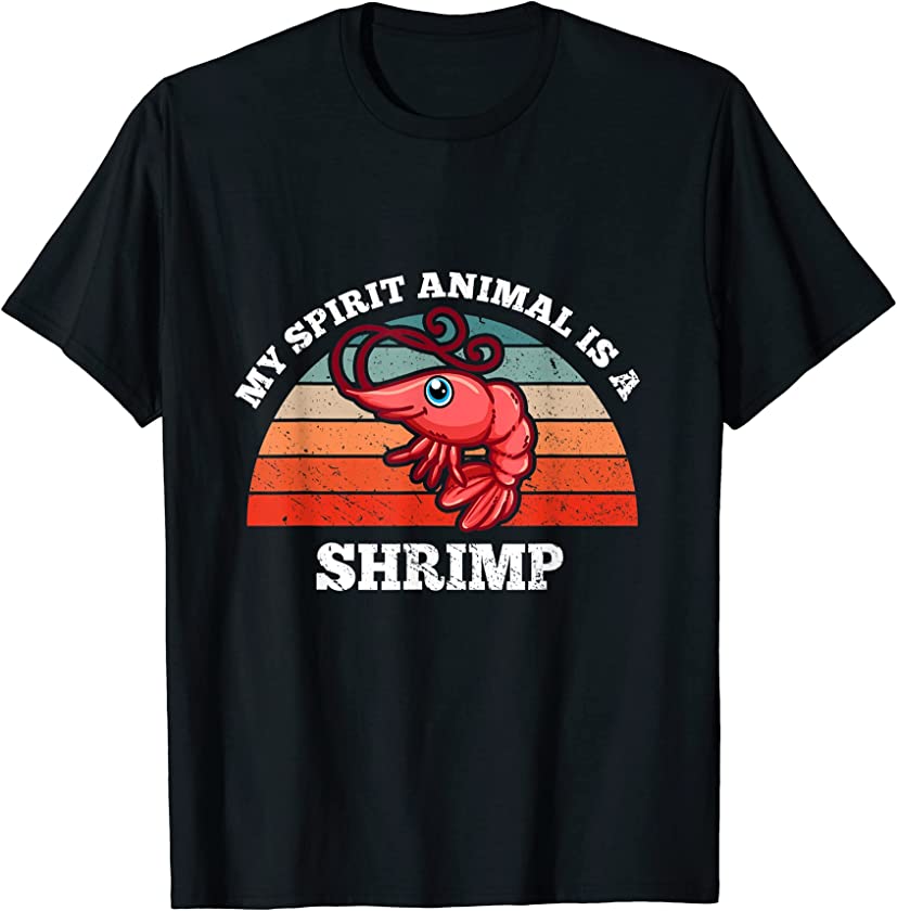 Retro Vintage My Spirit Animal Is A Shrimp T-Shirt