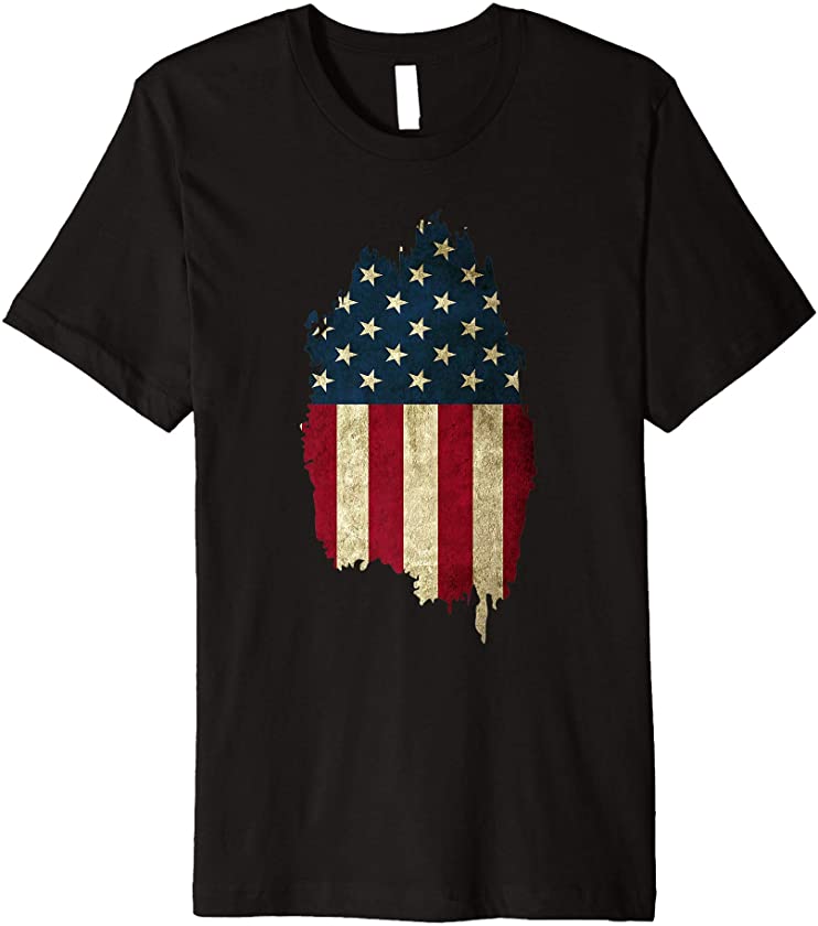 Vintage Ripped US Flag|American Fourth Independence Day Fun Premium T-Shirt