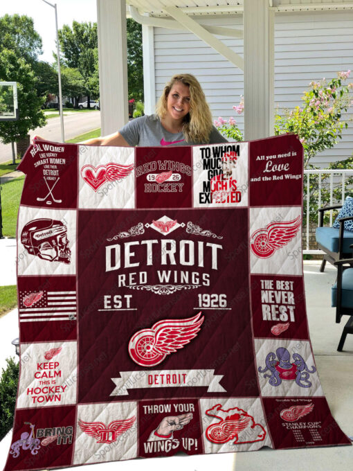 Detroit Red Wings 3 Quilt Blanket Bh92