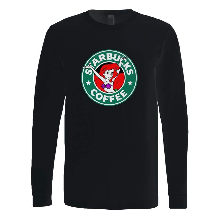 ariel mermaid coffee Long Sleeve T-Shirt Tee