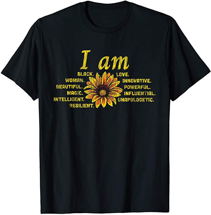 Vintage I Am Black Every Month Proud Melanin Black History T-Shirt