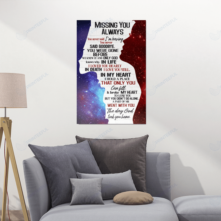 Galaxy – Missing You Always Memorial Potrait Poster & Canvas Gift For Friend Family Decor Home Decor Wall Art Visual Art