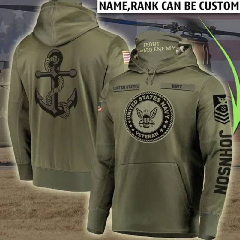 United States Navy BANDANA Hoodie Customize TBD152008HD06-NAVY