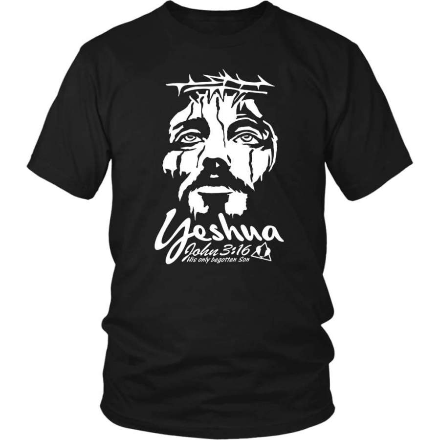 Yeshua John 3:16 His only begotten Son bible verse t-shirt