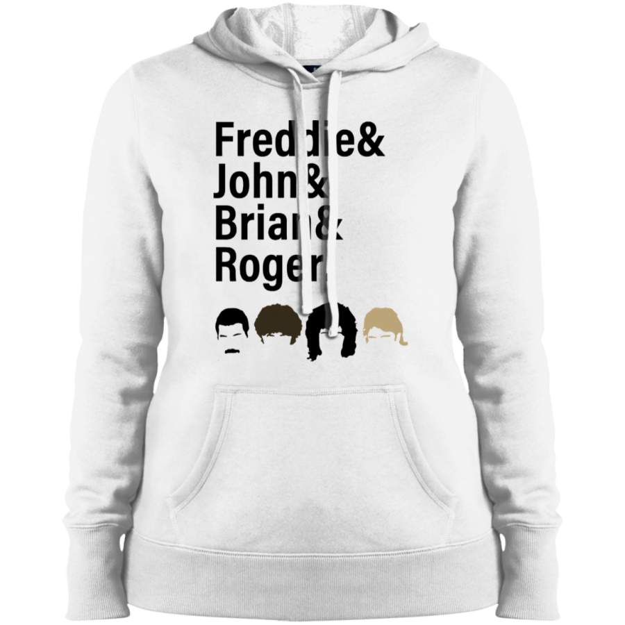 AGR Queen, Freddie & John & Brian & Roger hair Ladies’ Pullover Hooded Sweatshirt