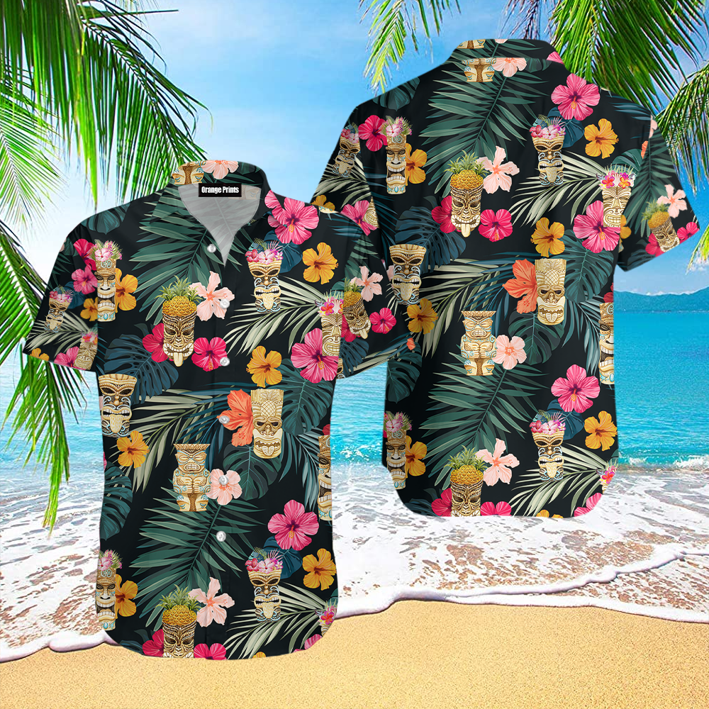 Simple Tiki Summer Vibe Tropical Hawaiian Shirt – For Men And Women