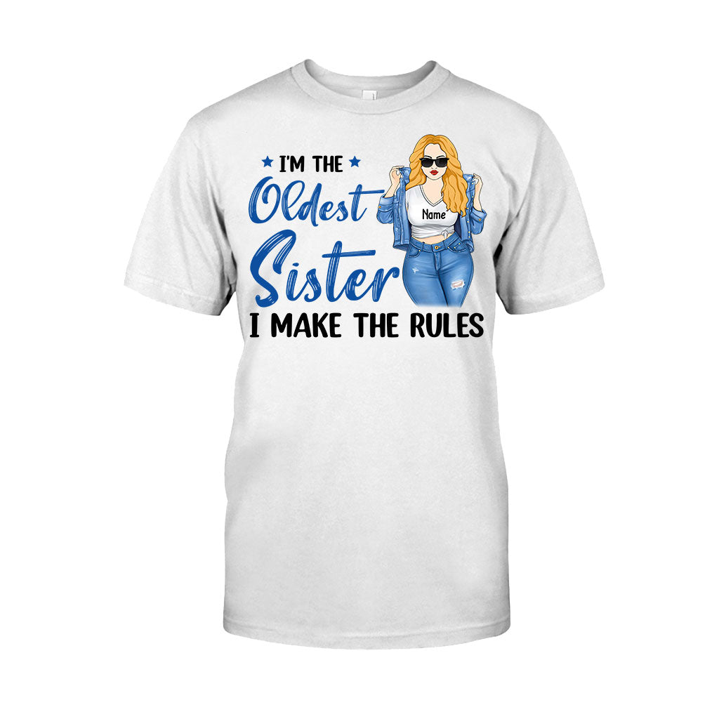 Sisters Oldest Middle Youngest – Sibling Personalized T-Shirt And Hoodie