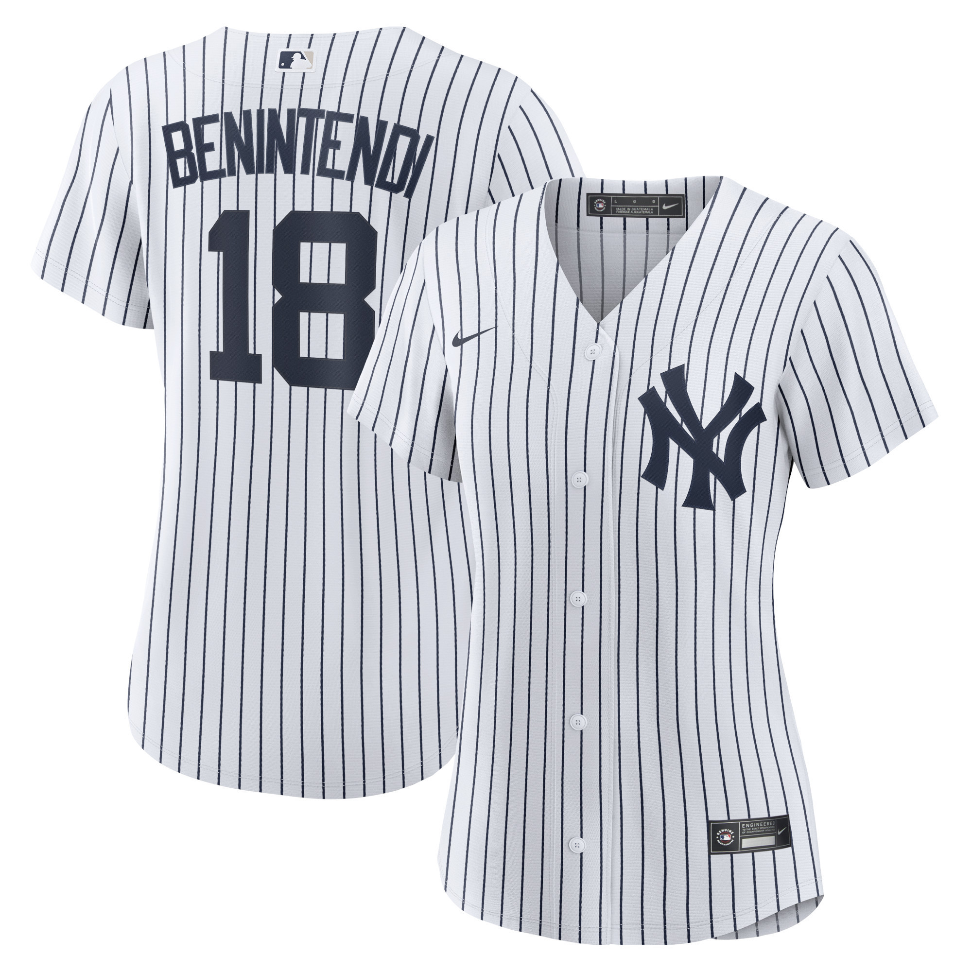 Andrew Benintendi New York Yankees Womens Home Replica Player Jersey – White/navy MLB