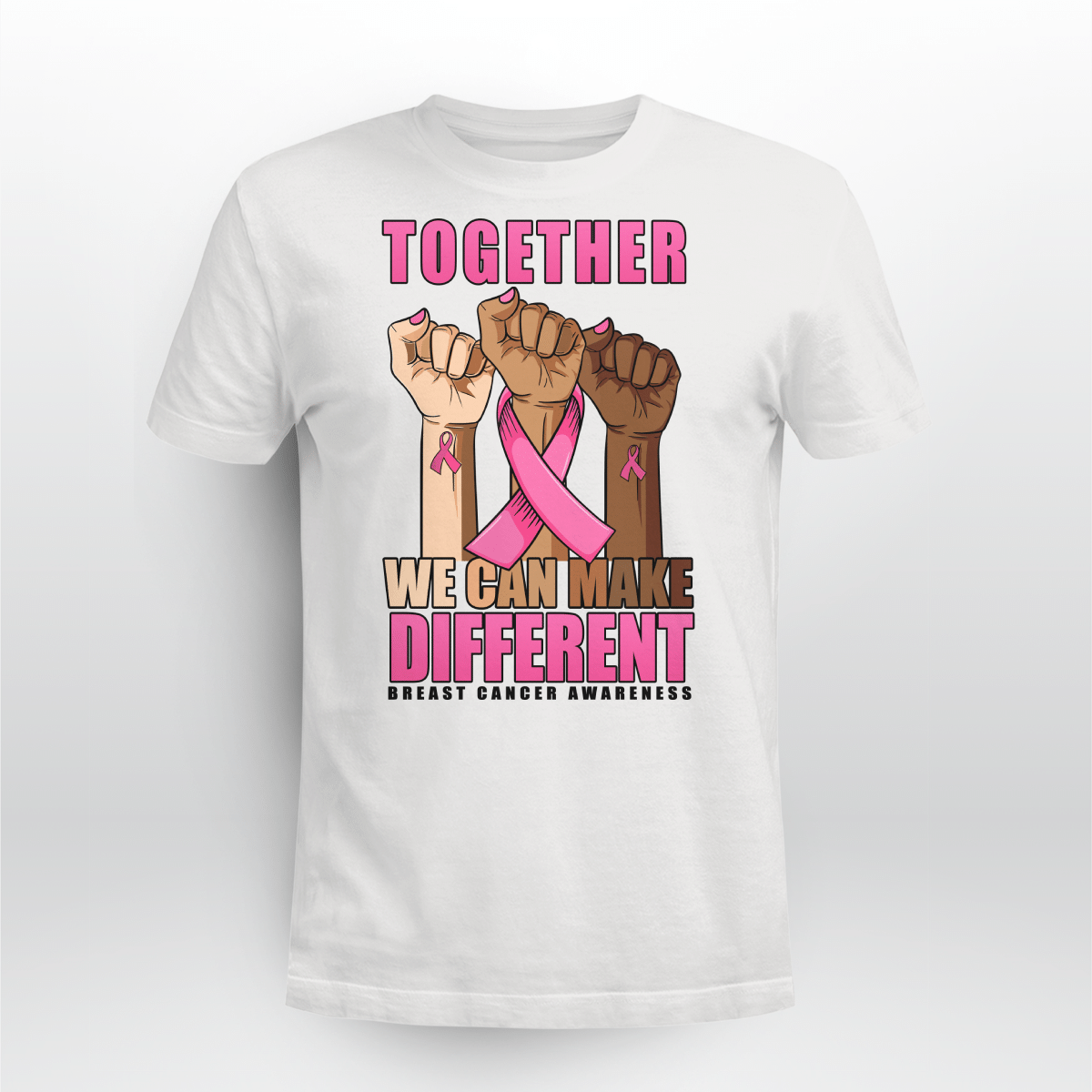 Breast Cancer Awareness Tshirt For Black Woman Shirt Together We Can Make Different Shirt