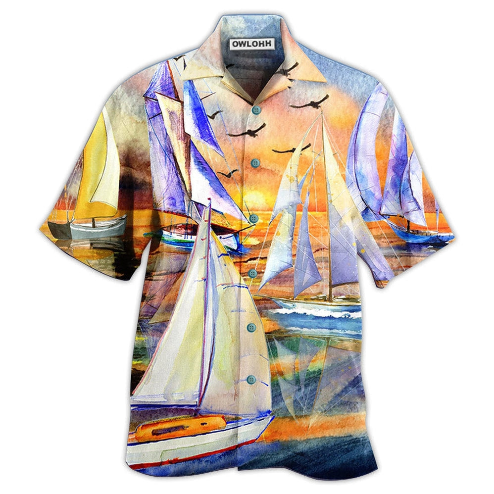 Sailing Beach Sunset Romantic Hawaii Shirt Ha109447