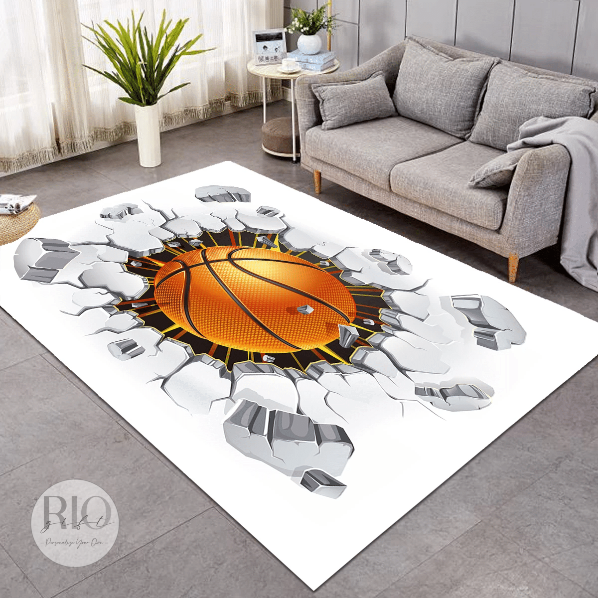 Wrecker Basketball Rug Living Home Decor