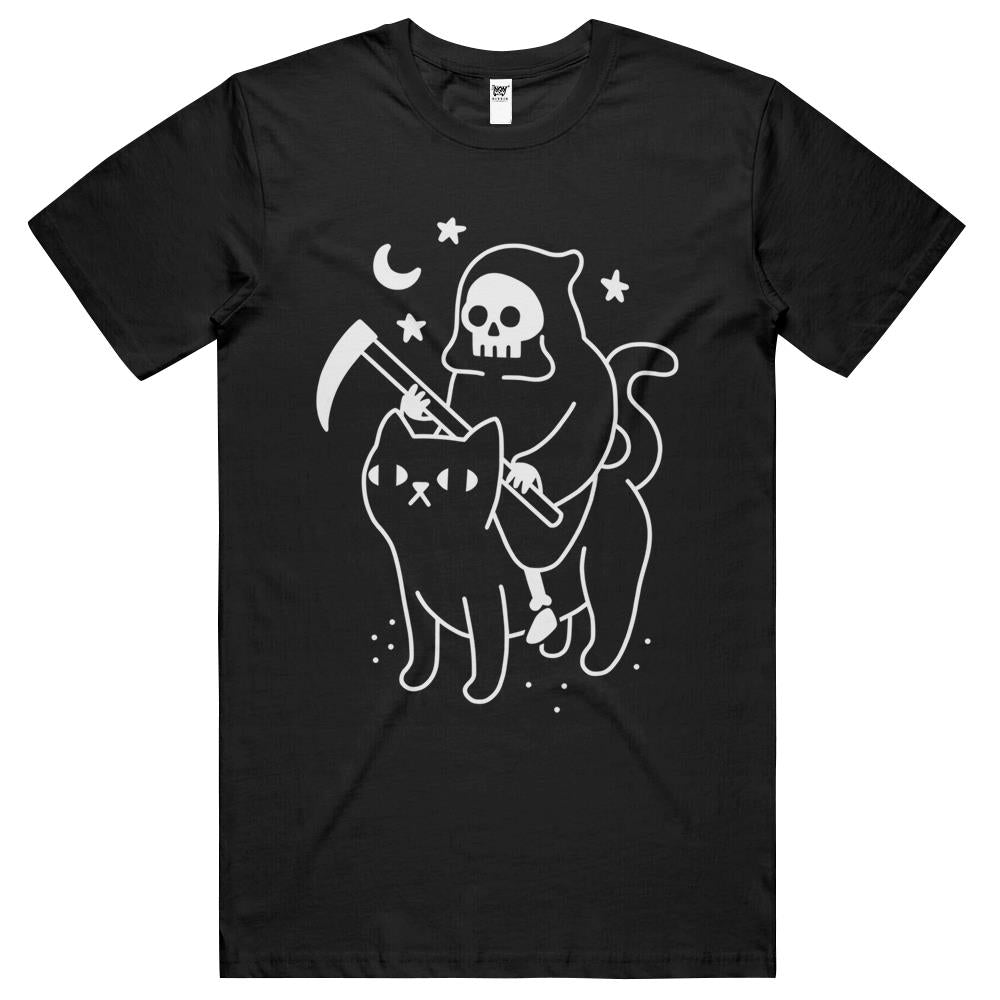 Death Rides A Black Cat T Shirts