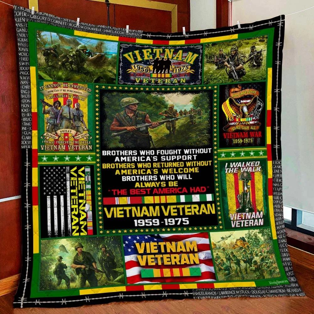 We Walked The Walk Vietnam Veteran | Veteran Quilt | Us Military Blanket Quilt | Gift For Veteran