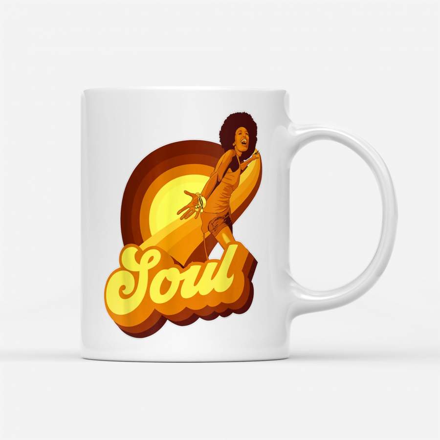 70s Funk Afro Soul Retro Vintage Mug – White Mug