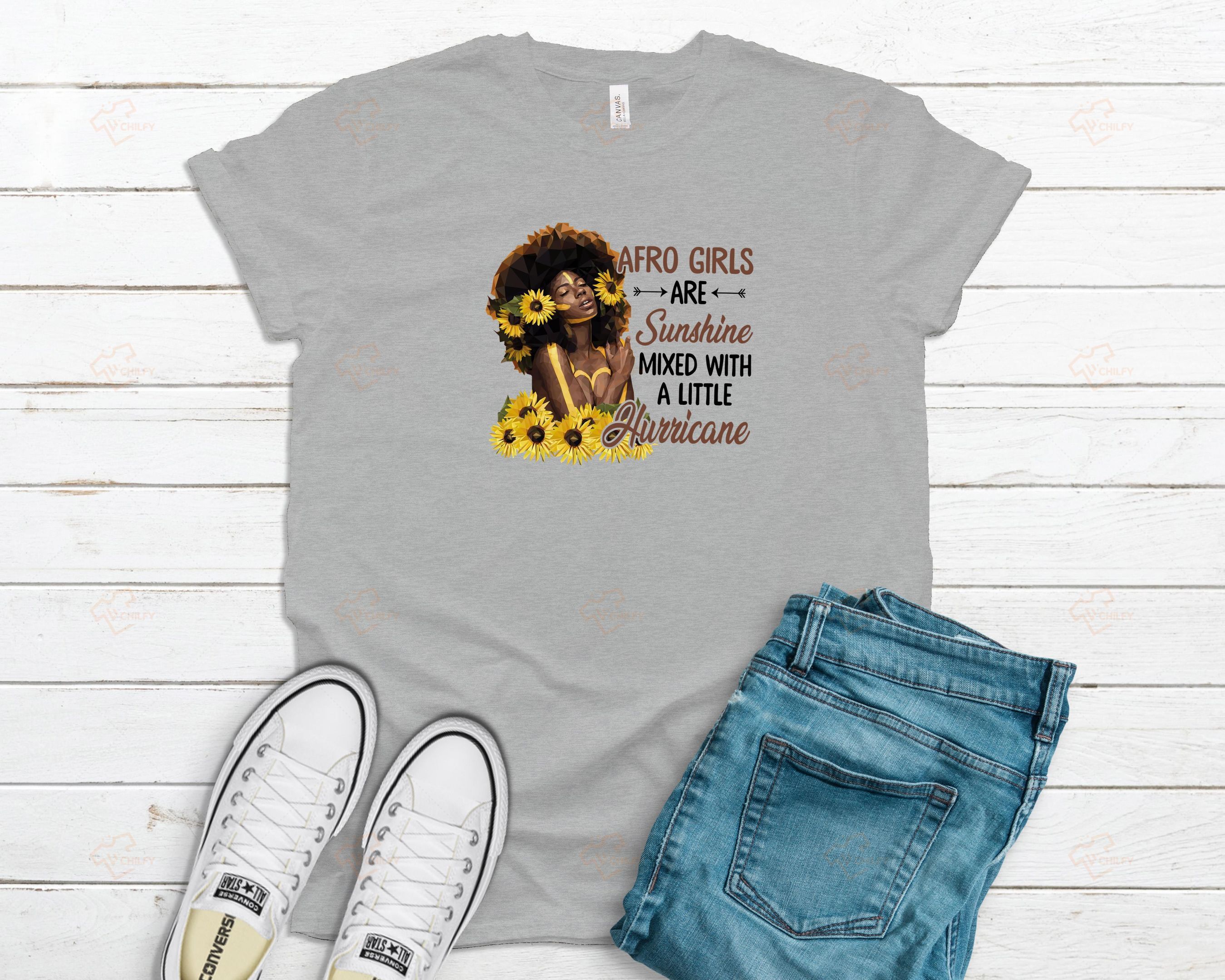 Afro girl are sunshine mixed with a little hurricane shirt, afro girl shirt