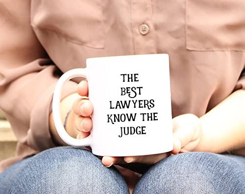 Mugs For Men, Funny Lawyer Mug, Lawyer Coffee Mug, The Best Lawyers Know The Judge, Boss Gift, Funny Dad Mug, Funny Coffee Mugs, Office Gift