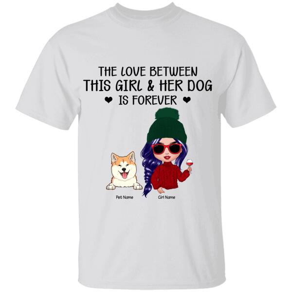 The Love Between This Girl And Her Dog Is Forever Personalized T-Shirt Ts-Nn960
