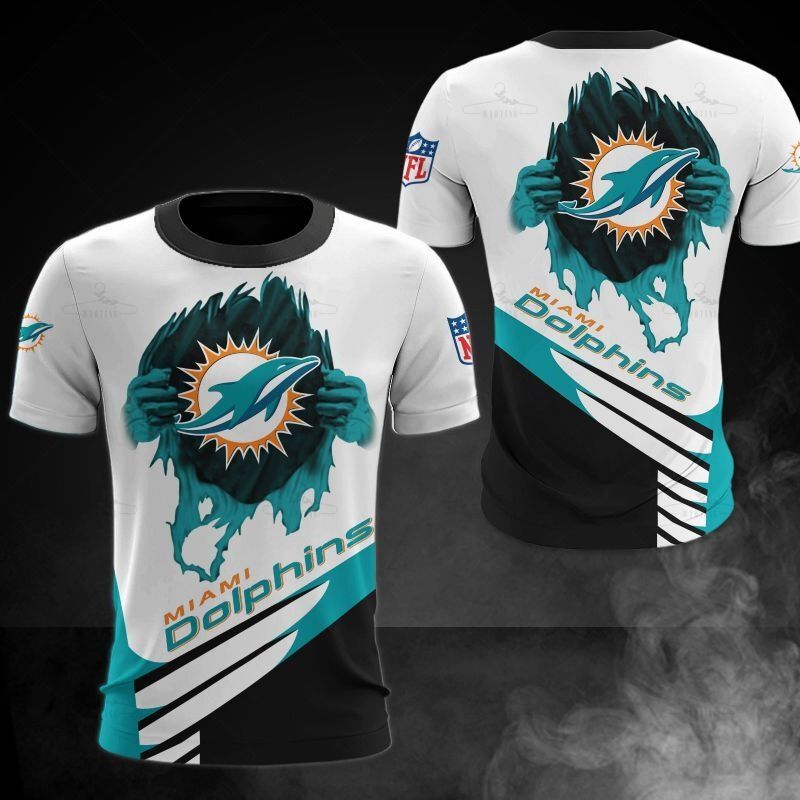 Miami Dolphins T-Shirt Cool Graphic Gift For Men