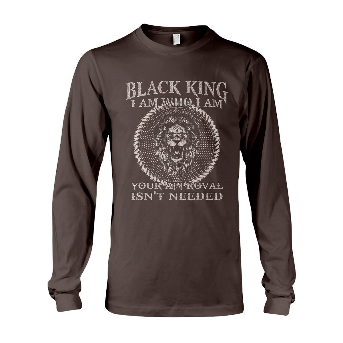 Black King I Am Who I Am Lion Ez02 2808 Long Sleeve T-Shirt